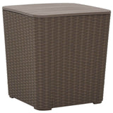 Garden Table with Removable Lid Light Brown Polypropylene