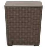 Garden Table with Removable Lid Light Brown Polypropylene