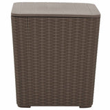 Garden Table with Removable Lid Light Brown Polypropylene - 45-Degree Angle