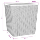Garden Table with Removable Lid Light Brown Polypropylene - Low Angle