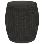 4-in-1 Garden Storage Box Black Polypropylene