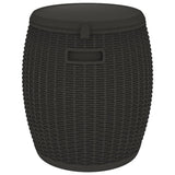 4-in-1 Garden Storage Box Black Polypropylene