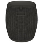 4-in-1 Garden Storage Box Black Polypropylene