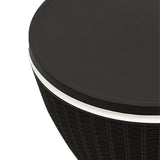 3-in-1 Ice Cooler Table Black Polypropylene - 45-Degree Angle
