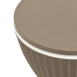 3-in-1 Ice Cooler Table Light Brown Polypropylene - 45-Degree Angle