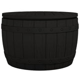 3-in-1 Garden Storage Box Black Polypropylene - Front View
