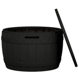 3-in-1 Garden Storage Box Black Polypropylene - Top-Down View