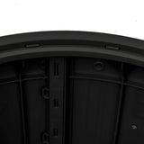 3-in-1 Garden Storage Box Black Polypropylene - Rear View