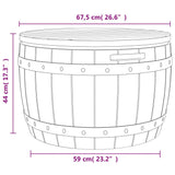 3-in-1 Garden Storage Box Black Polypropylene - Low Angle