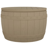 3-in-1 Garden Storage Box Light Brown Polypropylene - Front View