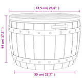3-in-1 Garden Storage Box Light Brown Polypropylene