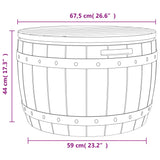 3-in-1 Garden Storage Box Light Brown Polypropylene - Low Angle