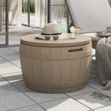 3-in-1 Garden Storage Box Light Brown Polypropylene