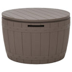 3-in-1 Garden Storage Box Light Brown Polypropylene