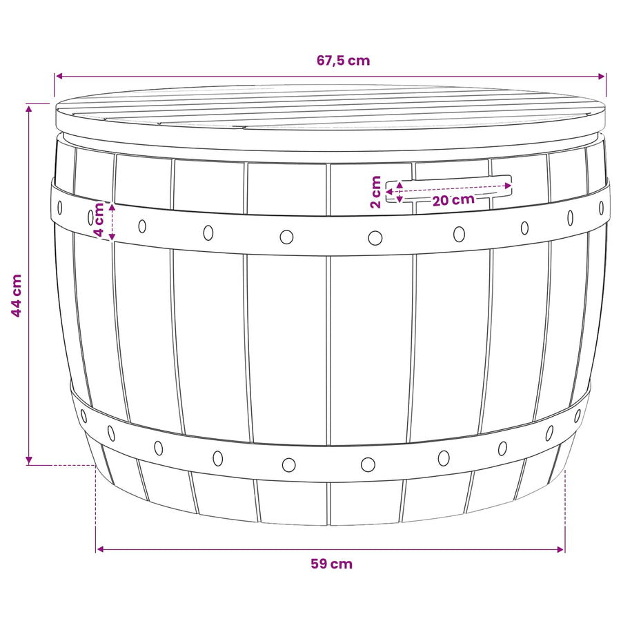 3-in-1 Garden Storage Box Light Brown Polypropylene