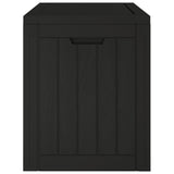 Garden Storage Box Black 55.5x43x53 cm Polypropylene