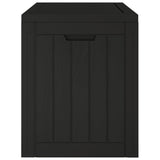 Garden Storage Box Black 55.5x43x53 cm Polypropylene - Rear View
