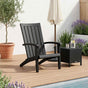 Garden Adirondack Chair Black Polypropylene