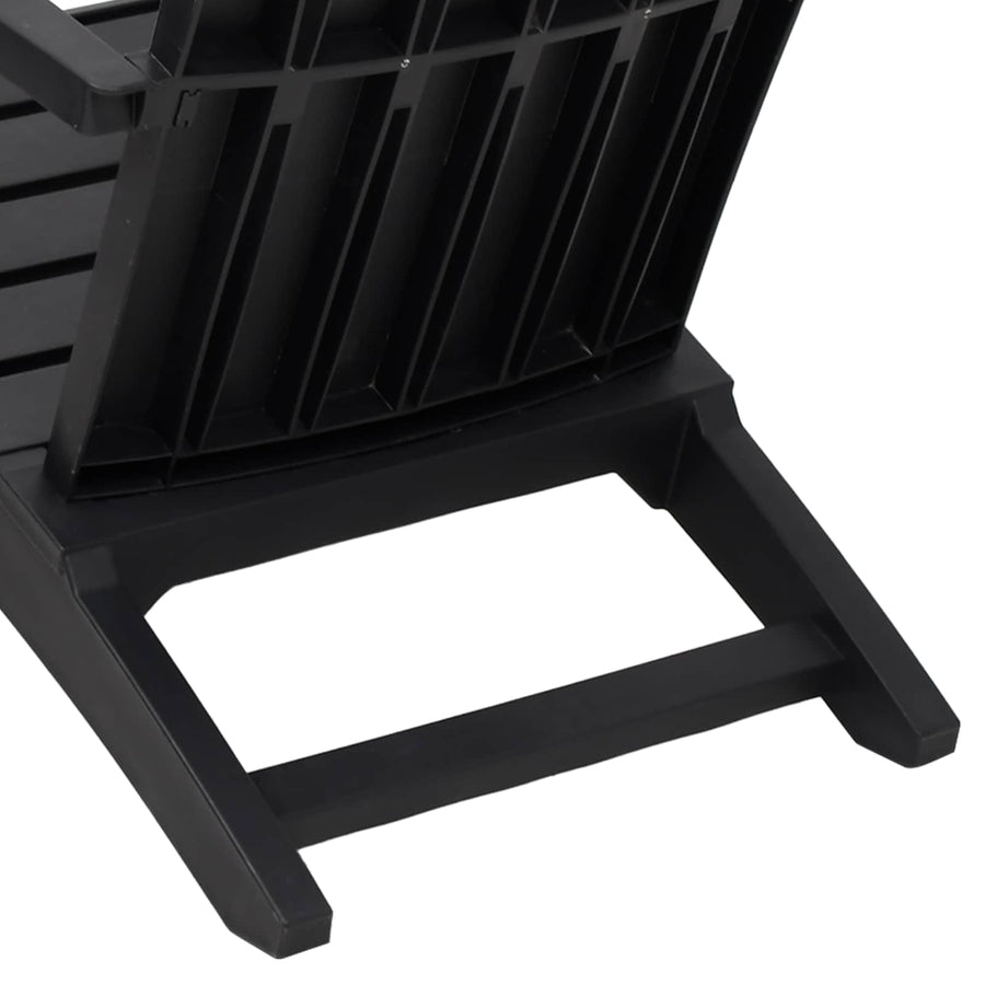Garden Adirondack Chair Black Polypropylene