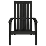 Garden Adirondack Chair Black Polypropylene - Side View