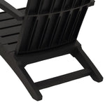 Garden Adirondack Chair Black Polypropylene - Close-Up Angle