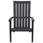 Garden Adirondack Chair Black Polypropylene