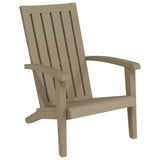 Garden Adirondack Chair Light Brown Polypropylene - Front View