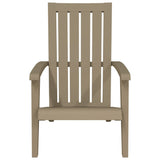 Garden Adirondack Chair Light Brown Polypropylene - Side View