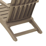 Garden Adirondack Chair Light Brown Polypropylene - Close-Up Angle