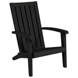 Garden Adirondack Chairs 2 pcs Black Polypropylene - Side View