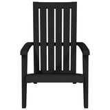 Garden Adirondack Chairs 2 pcs Black Polypropylene - Top-Down View