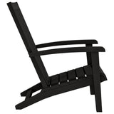 Garden Adirondack Chairs 2 pcs Black Polypropylene - 45-Degree Angle