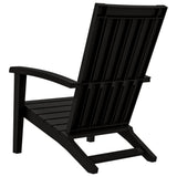 Garden Adirondack Chairs 2 pcs Black Polypropylene - Rear View