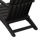 Garden Adirondack Chairs 2 pcs Black Polypropylene - Low Angle