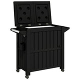 3-in-1 Serving Cart Black Polypropylene - Front View