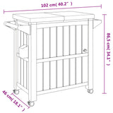 3-in-1 Serving Cart Black Polypropylene - Low Angle