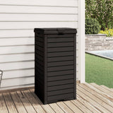 Outdoor Garbage Bin Black 41x41x86 cm Polypropylene - Side View
