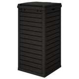 Outdoor Garbage Bin Black 41x41x86 cm Polypropylene - Close-Up Angle