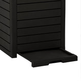 Outdoor Garbage Bin Black 41x41x86 cm Polypropylene - Low Angle
