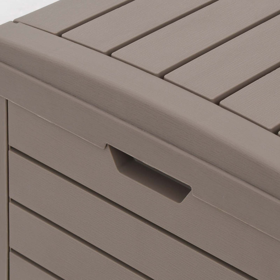 Outdoor Garbage Bin Light Brown 41x41x86 cm Polypropylene