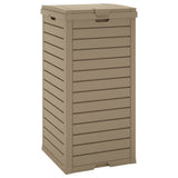 Outdoor Garbage Bin Light Brown 41x41x86 cm Polypropylene - Top-Down View