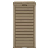 Outdoor Garbage Bin Light Brown 41x41x86 cm Polypropylene