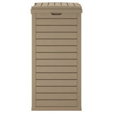 Outdoor Garbage Bin Light Brown 41x41x86 cm Polypropylene