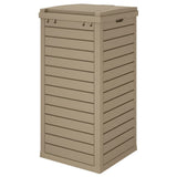 Outdoor Garbage Bin Light Brown 41x41x86 cm Polypropylene - Close-Up Angle