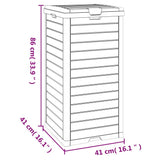 Outdoor Garbage Bin Light Brown 41x41x86 cm Polypropylene
