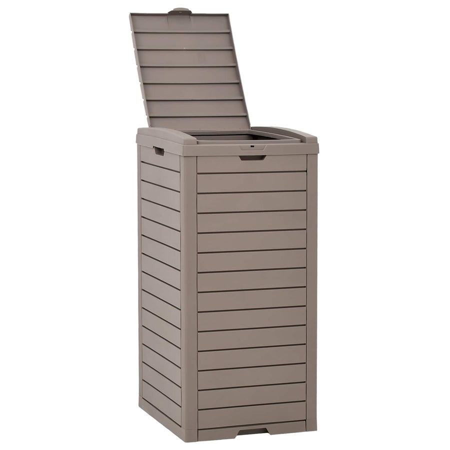 Outdoor Garbage Bin Light Brown 41x41x86 cm Polypropylene