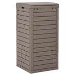 Outdoor Garbage Bin Light Brown 41x41x86 cm Polypropylene