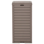 Outdoor Garbage Bin Light Brown 41x41x86 cm Polypropylene
