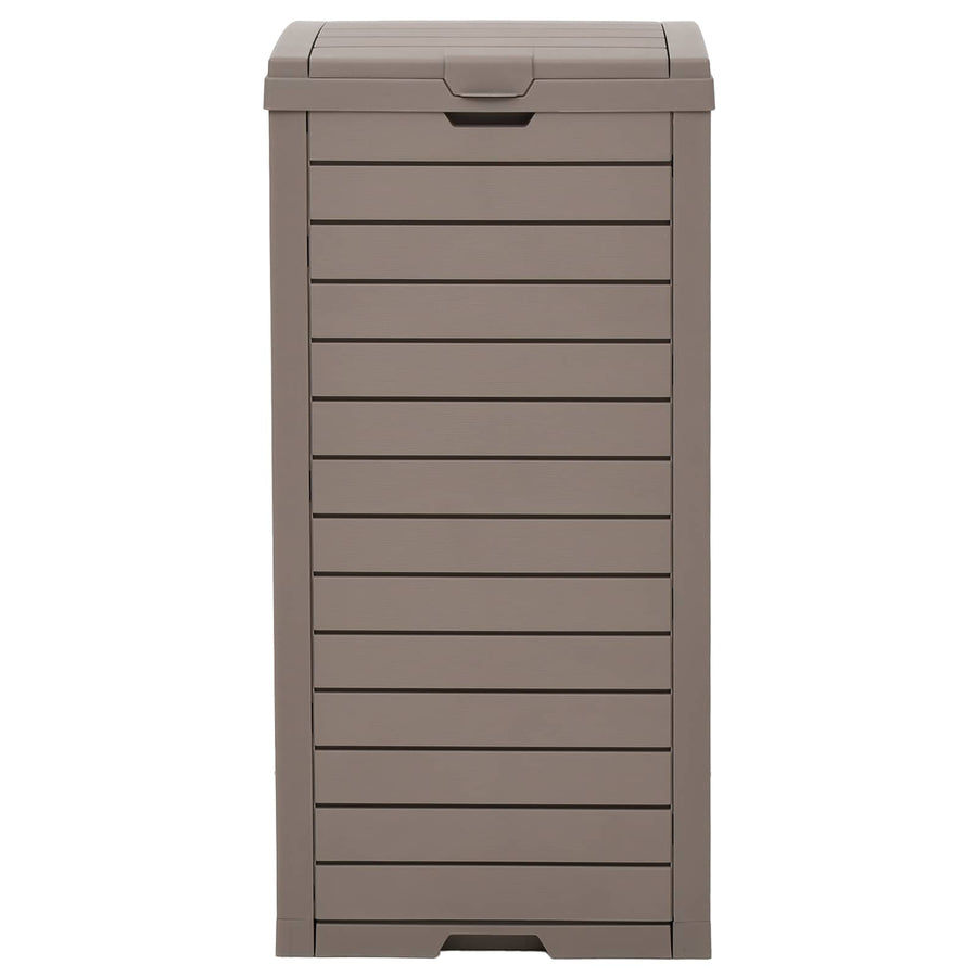 Outdoor Garbage Bin Light Brown 41x41x86 cm Polypropylene