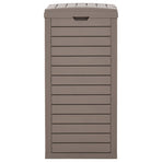 Outdoor Garbage Bin Light Brown 41x41x86 cm Polypropylene